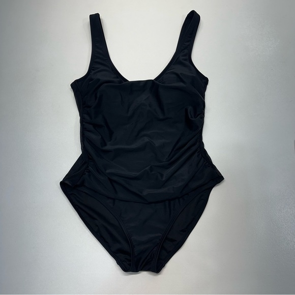 DKNY Women’s One Piece Bathing Suit Size 10 Tummy Control Black - Picture 1 of 7